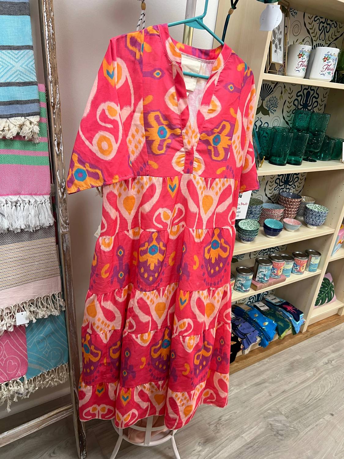 Z&L Europe - Women's Ikat Maxi Dress