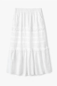 ISABEL MARANT Volodia Midi Skirt in white - women's skirt - detail view