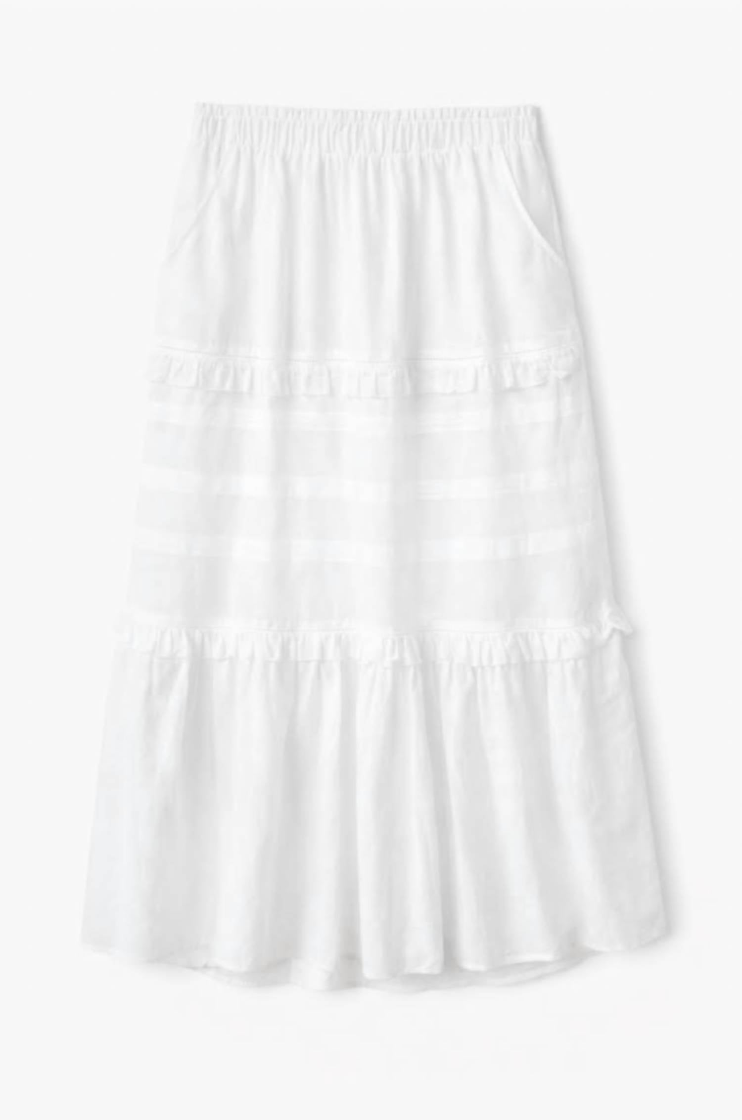 ISABEL MARANT Volodia Skirt in white - women's skirt - detail view