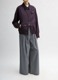 Tibi - Jules Wool Gingham Bomber Jacket