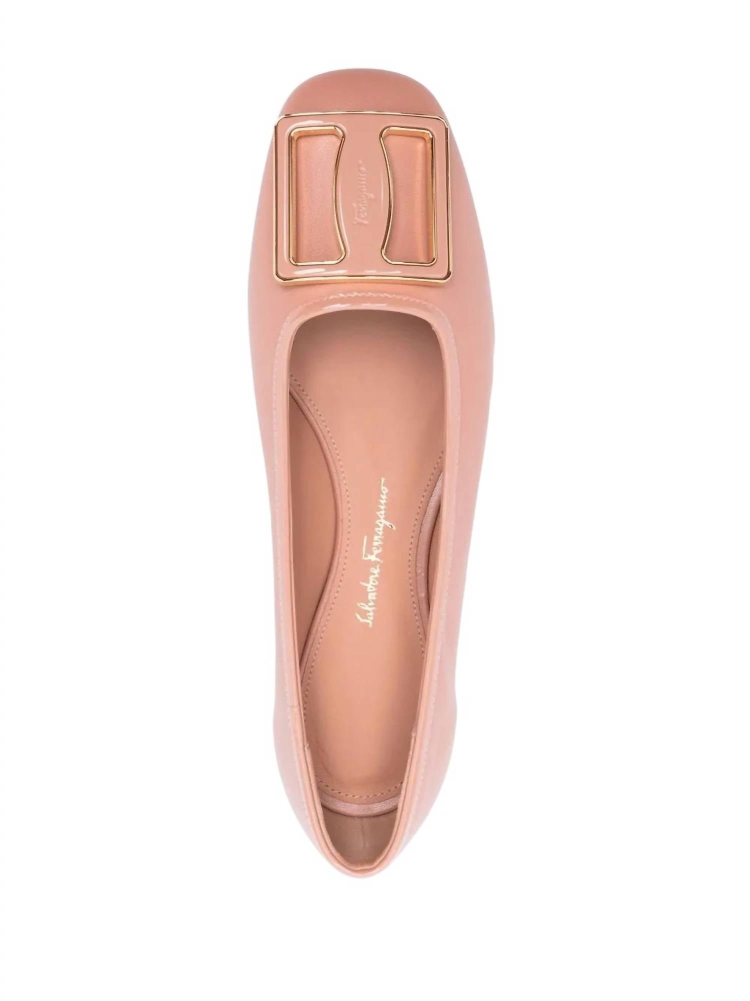 Salvatore Ferragamo - Women's Embossed-logo Plaque Ballerina Shoes