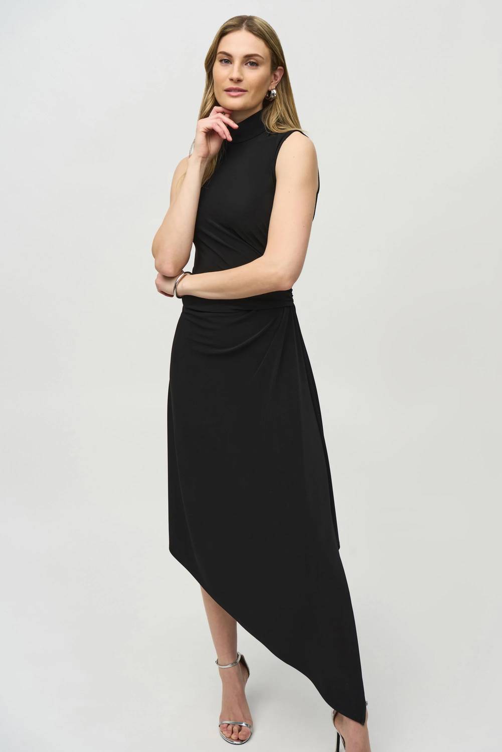 Joseph Ribkoff - Fit And Flare Asymmetrical Hem Dress