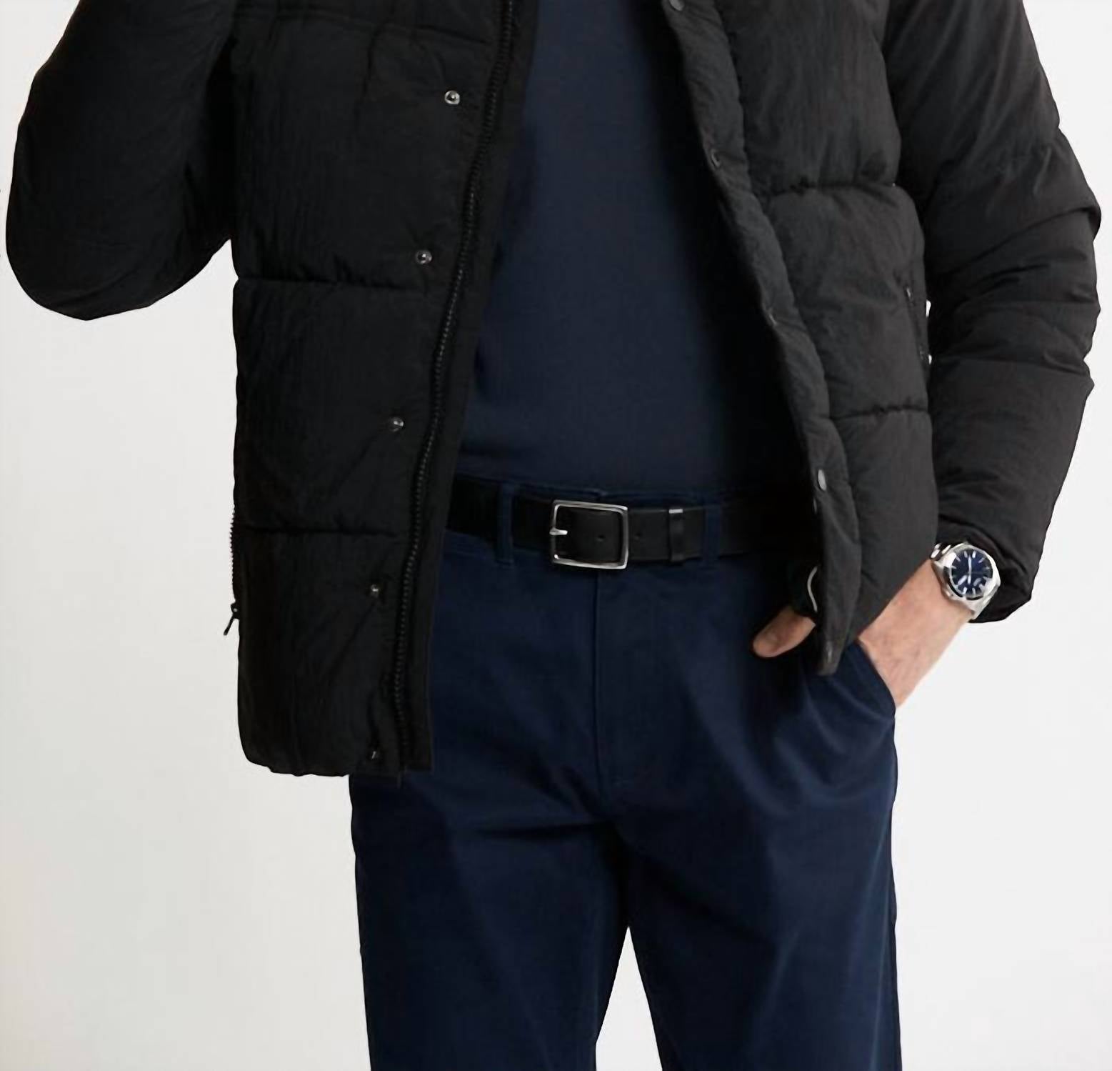 JACHS NEW YORK Sims Long Sleeve Puffer Jacket in black - men's jacket - view 5