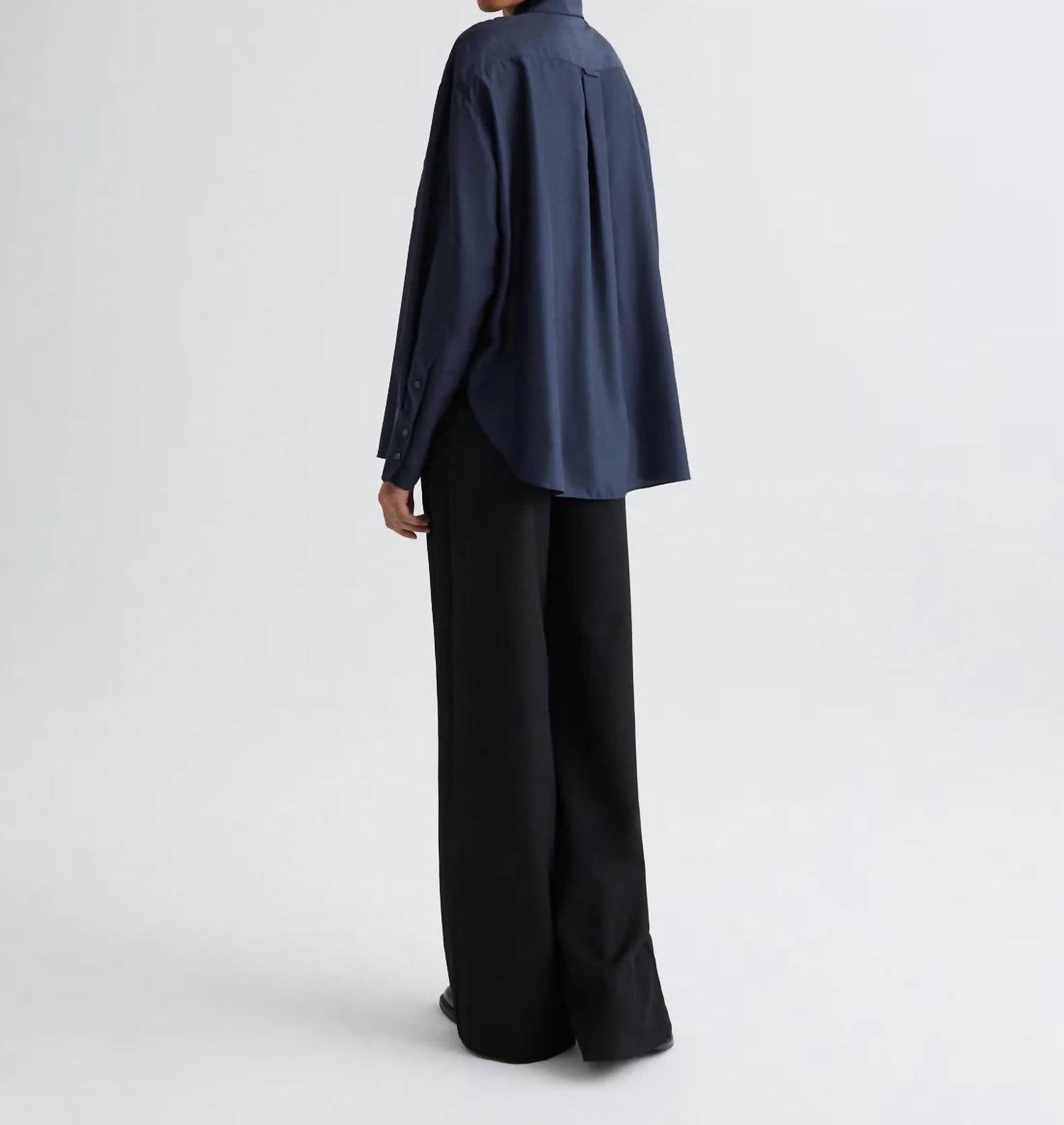 TWP Big Joe Shirt in midnight - women's shirt - alternate view