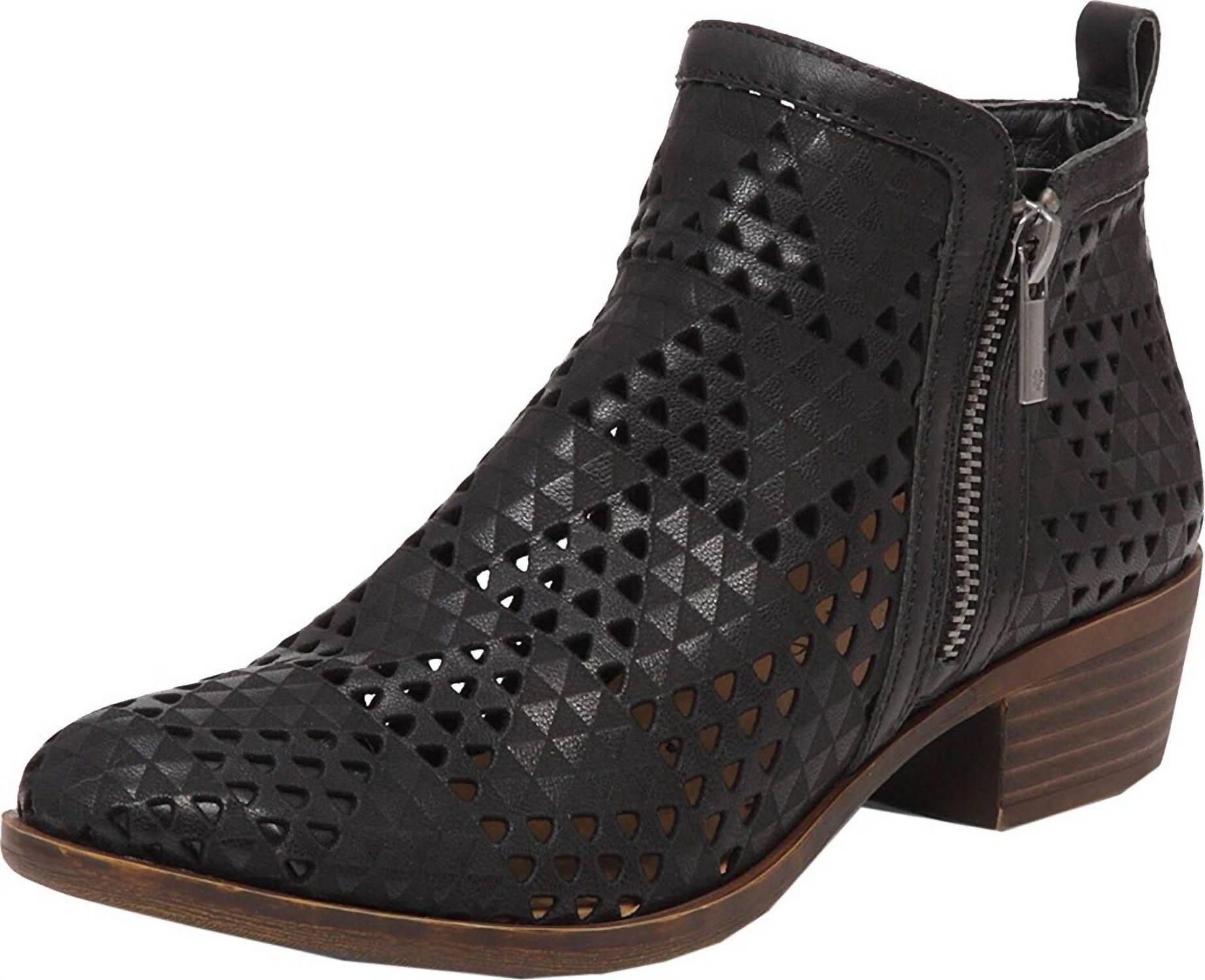 Lucky Brand - Women's Basel 3 Perforated Cut Out Low Cut Ankle Booties