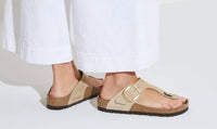 Birkenstock - Women's Gizeh Big Buckle Nubuck Leather Sandals