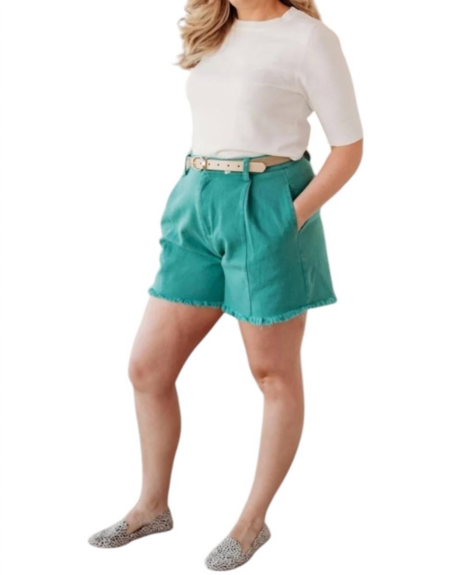&Merci - High Waist Fray Shorts