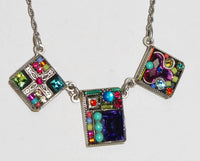 Firefly Jewelry - Women's Geometric 3 Square Necklace