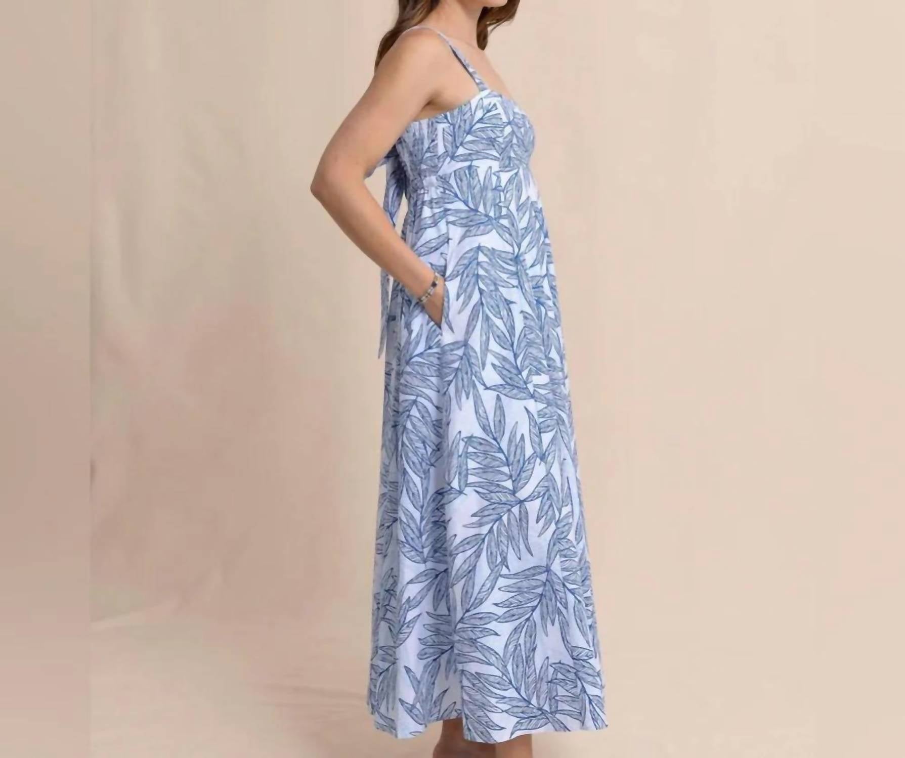 Southern Tide - Leighton Seersucker Tie Back Maxi Dress