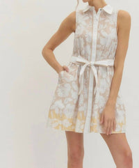 Entro - Latte Floral Dress