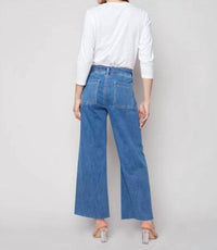Charlie B - High Rise Wide Leg Denim Jeans