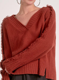 Elan - Falling Fringe Sweater