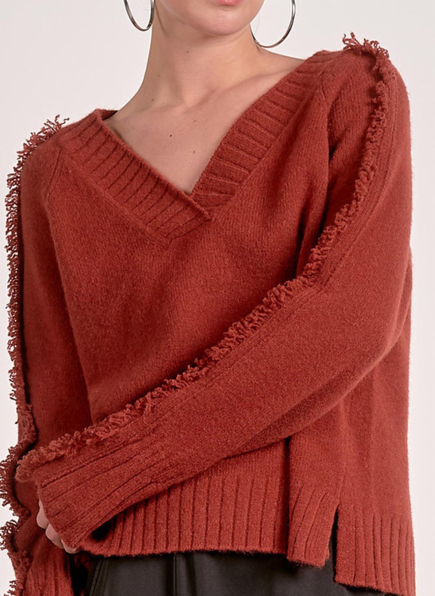 Elan - Falling Fringe Sweater