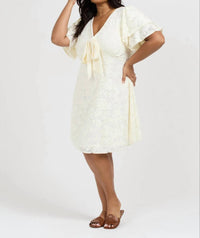Fashion Szn Curve - Burn Out Floral Skater Dress - Plus