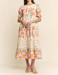 J.Nna - Amabel Summer Mixed Print Dress