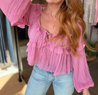 Le Lis - Ruffle Scoop Neck Top