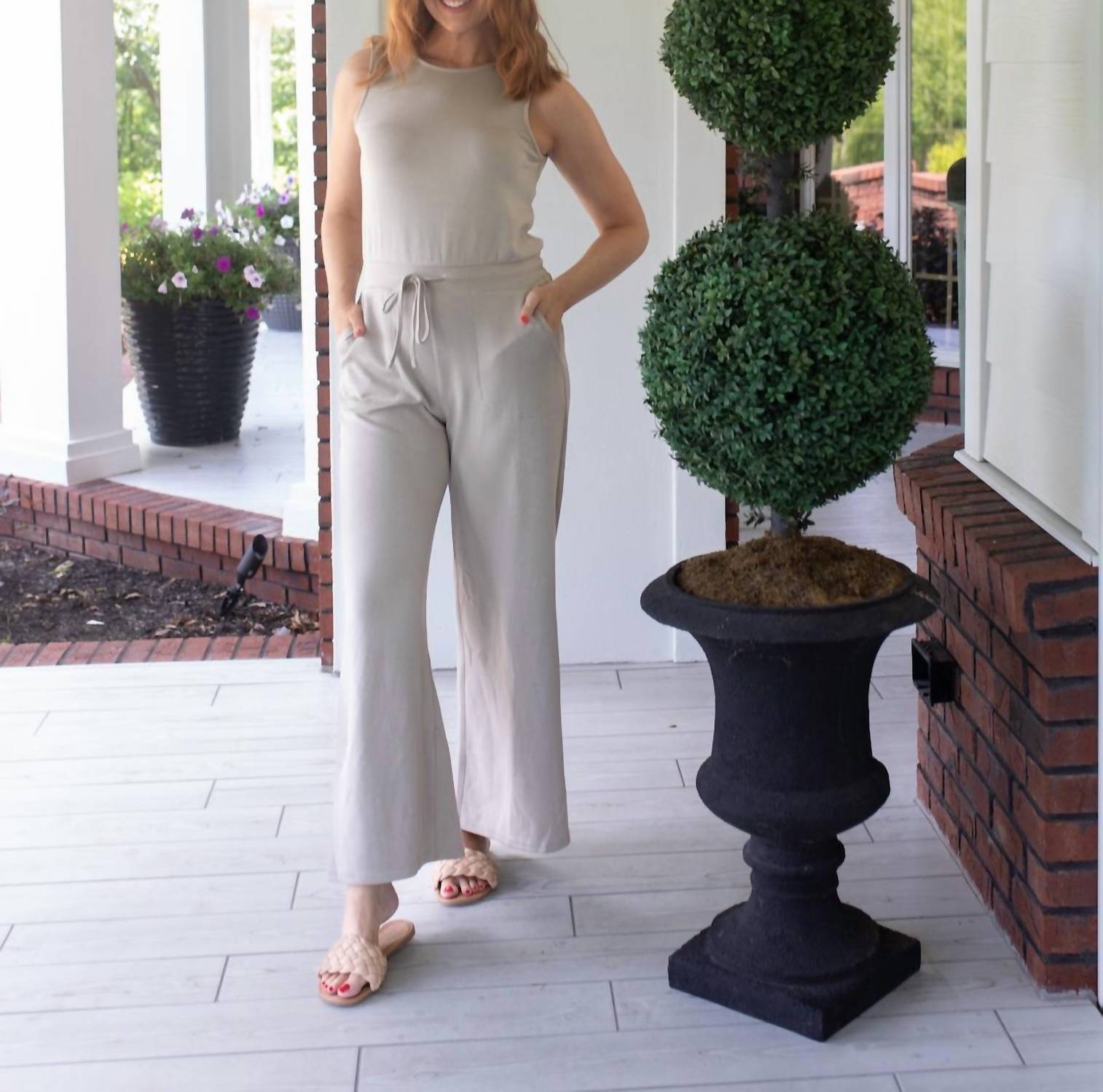 Davi & Dani - Comfort Drawstring Jumpsuit