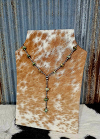 Z Bars - Women's Turquoise Lariat Necklace
