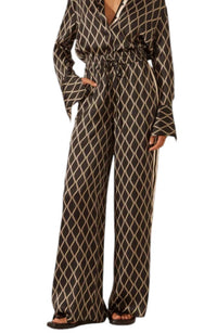 Shona Joy - SILK CONTRAST RELAXED PANTS