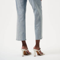Joseph Ribkoff Margot Classic Stretch Jeans in light blue denim - women's jeans - detail view