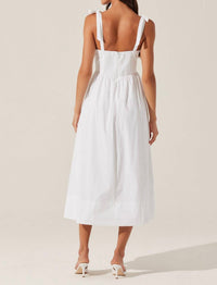 Astr - Helia Bow Front Midi Dress
