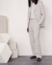 Officine Générale Giovanni Italian Virgin Wool Jacket in stone - men's jacket - alternate view