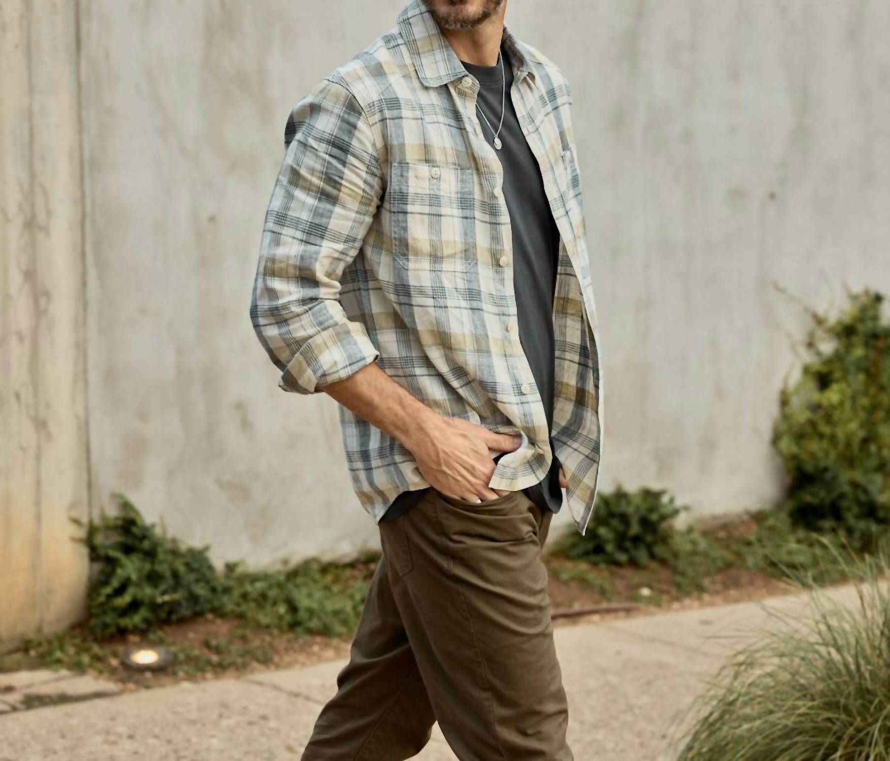 Flint And Tinder - Crossback Linen Workshirt