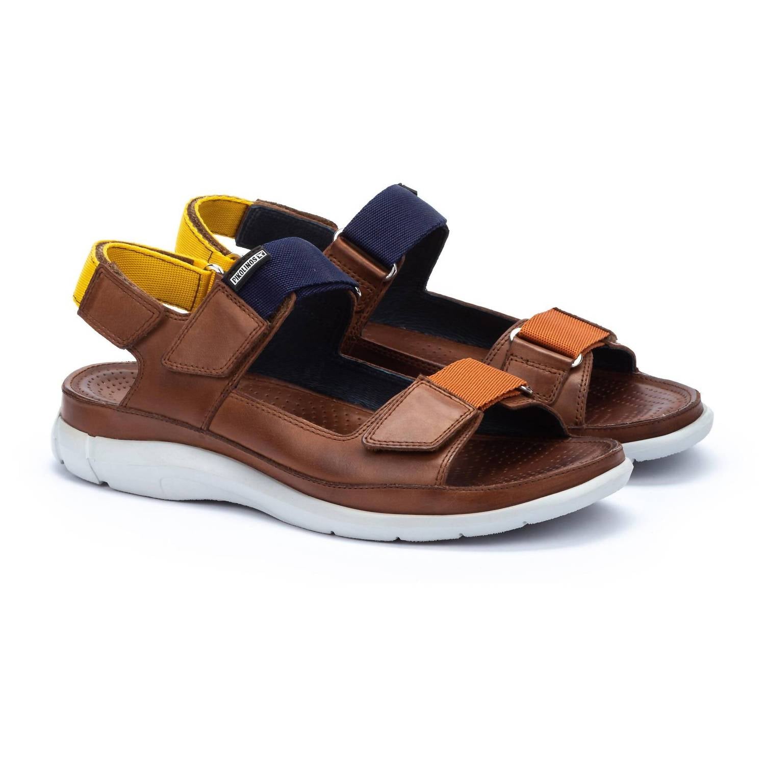 PIKOLINOS Men's Oropesa Leather Sandals in cuero - men's sandal
