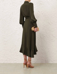Zimmermann - Silk Wrap Midi Dress