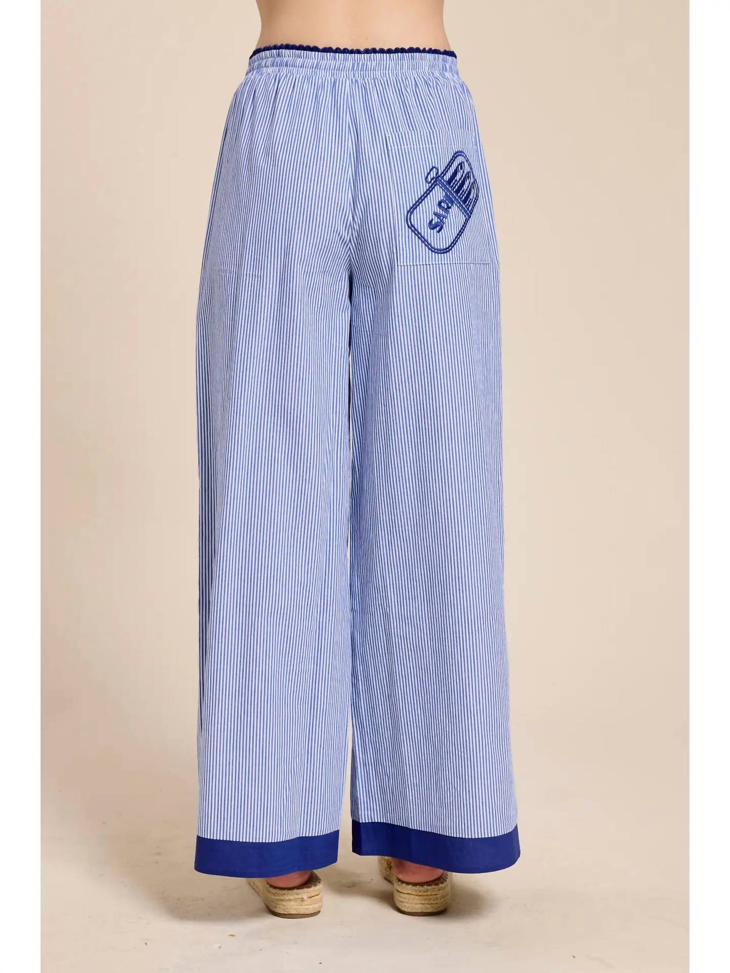 Flat White - Sardine Striped Pants