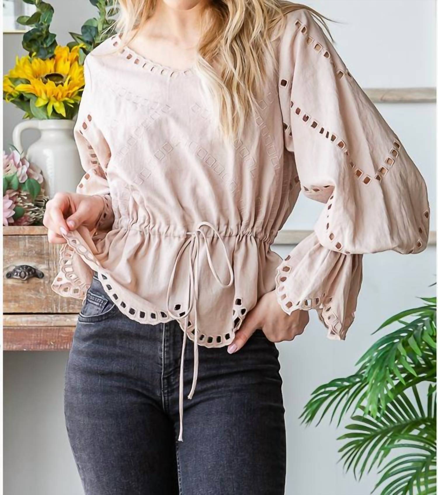 Oli & Hali - Coco Peasant Top