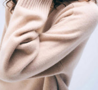 White + Warren Oversized Saddle Sleeve Crewneck Sweater in muted camel - women's sweater - view 4