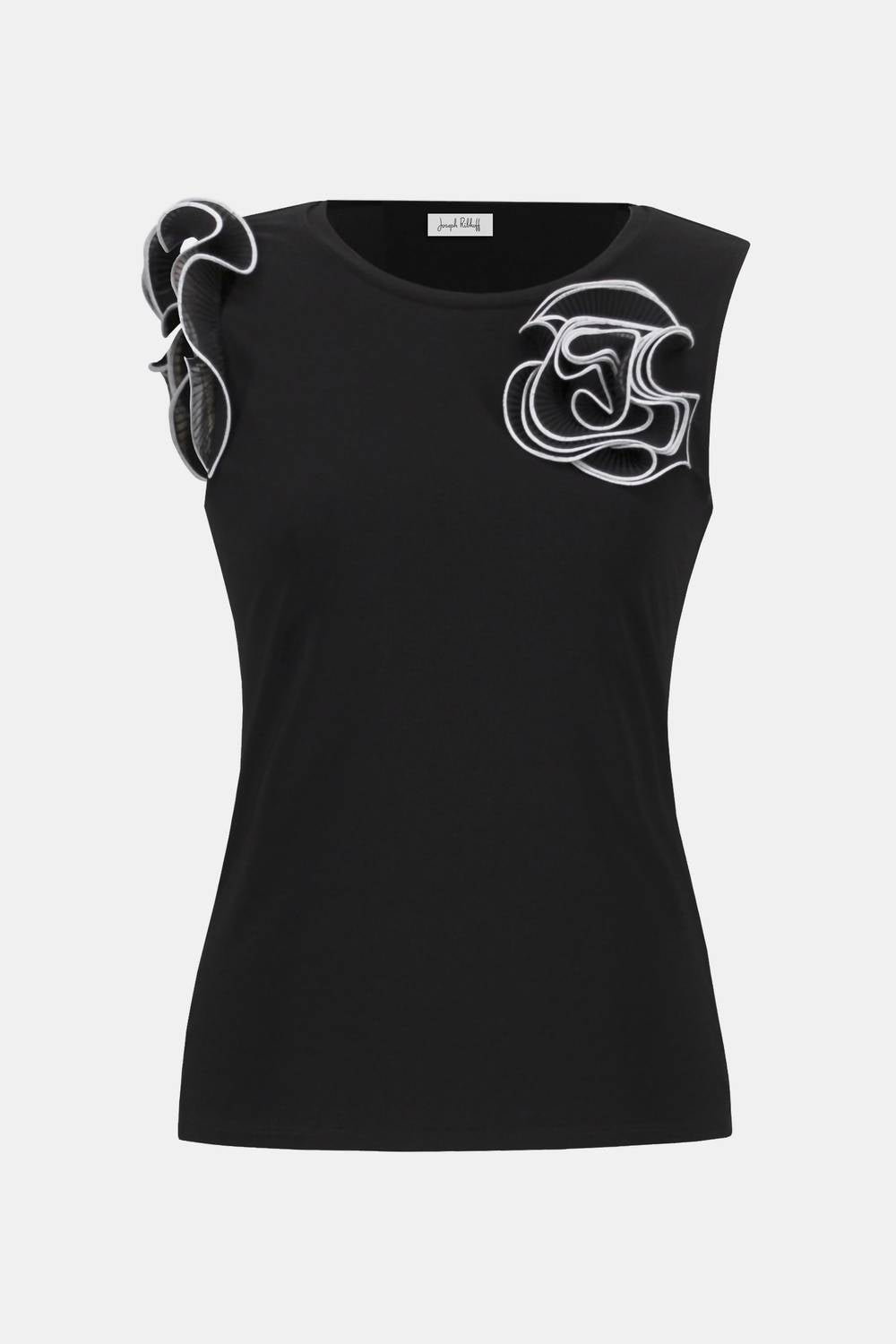 Joseph Ribkoff - Silky Knit And Chiffon Fitted Top