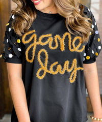 Vanilla Monkey - Game Day Metallic Blouse