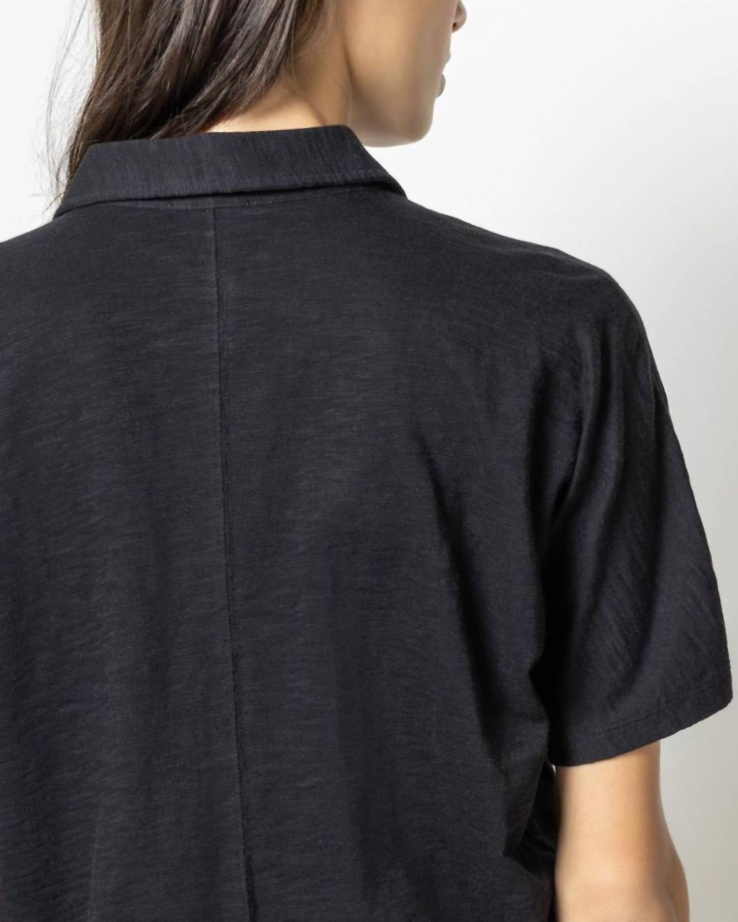 Lilla P - Short Sleeve Dolman Polo Tee