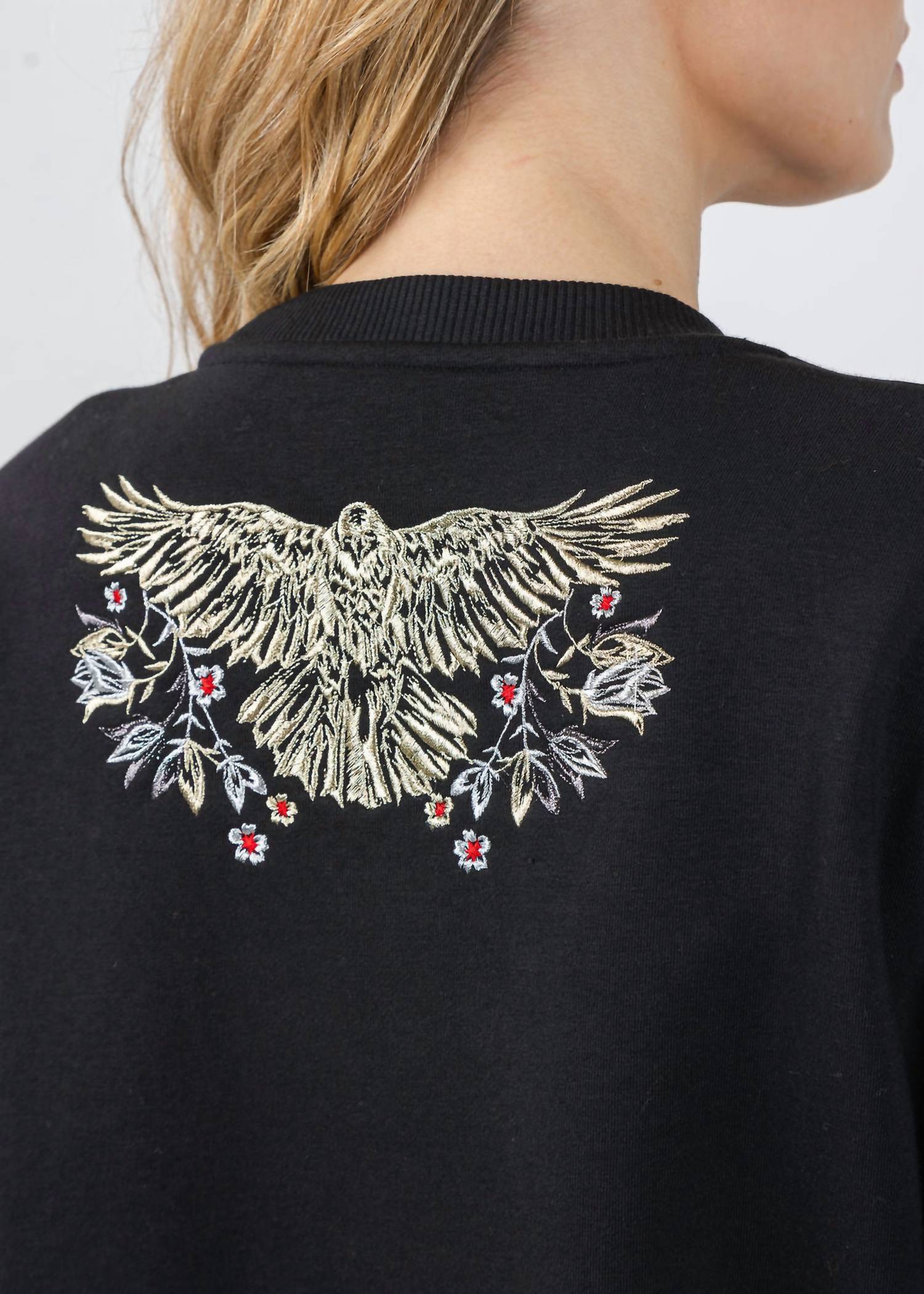 cinq a sept Heritage Patch Brandy Pullover Sweater in black multi - women's sweater - view 5