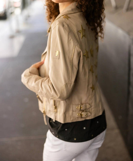 Mauritius - Christy Rf Star Detail Leather Jacket