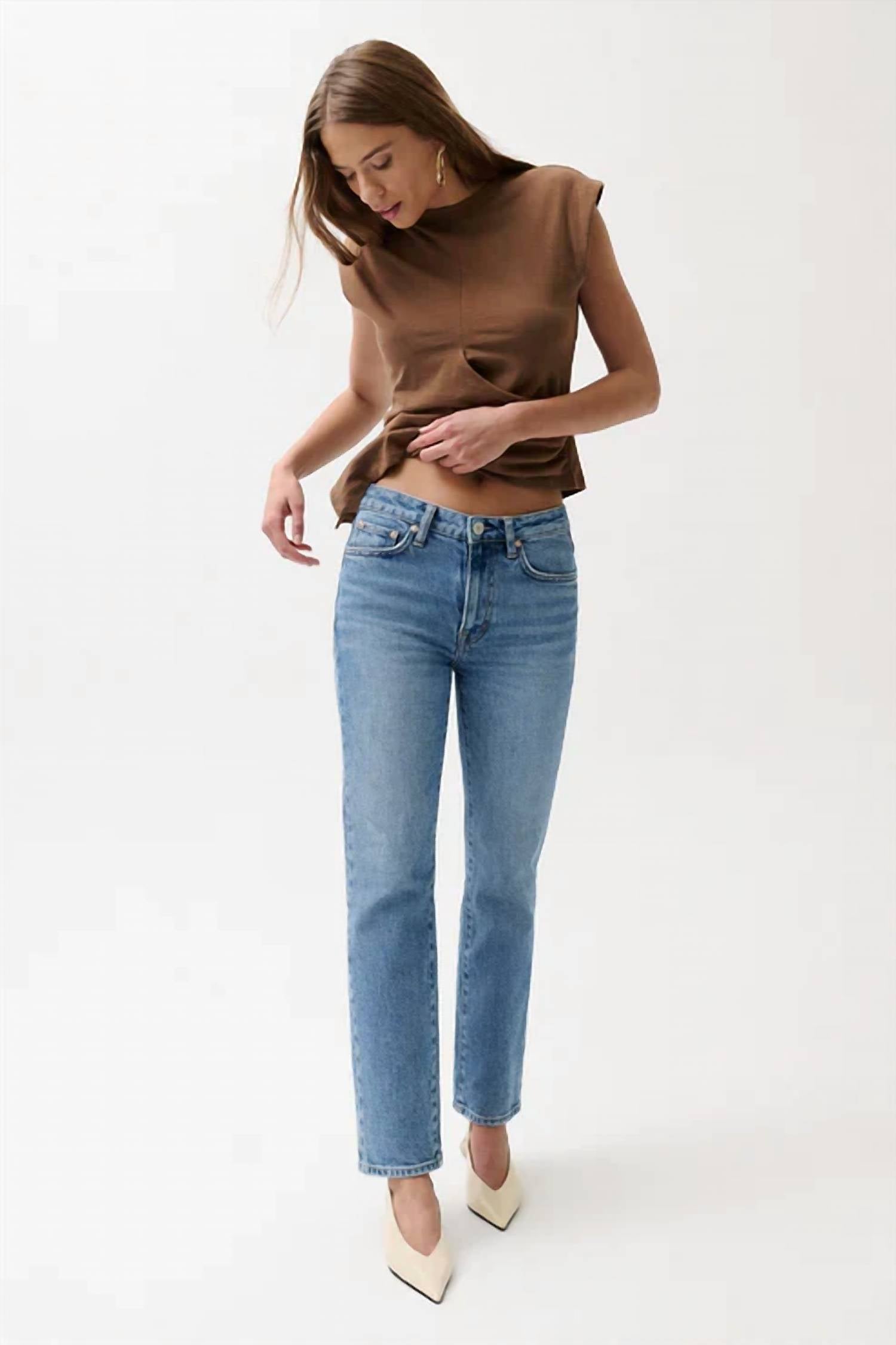 Pistola - Aleks High Rise Straight Long Jeans