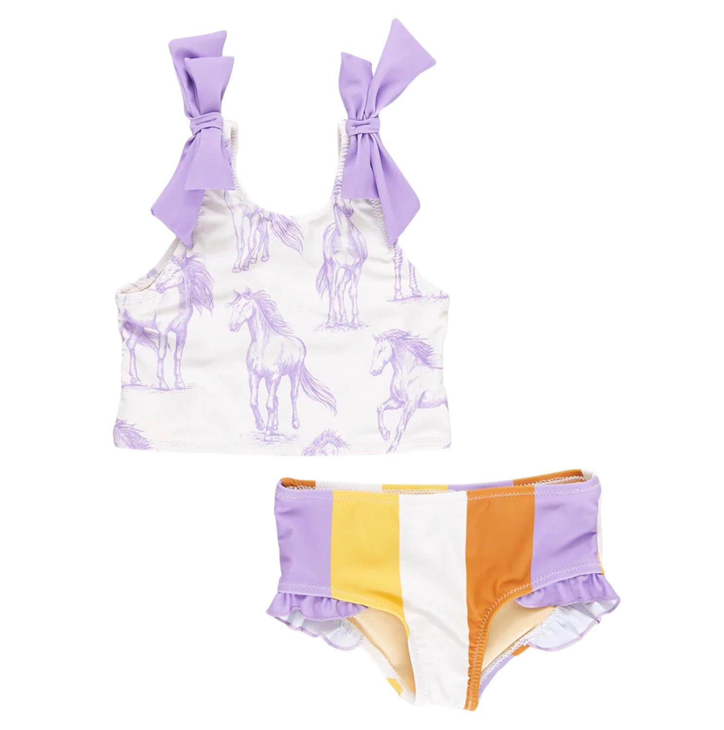 Pink Chicken - Girl's Horses Tankini