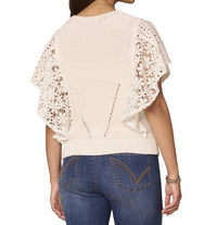 Democracy - Flutter Short Sleeve Mix Media Top