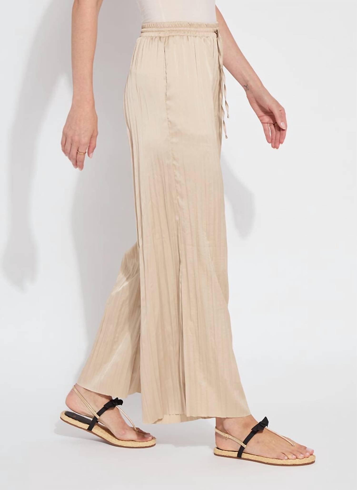 Lysse - Packable Pleated Palazzo Pants