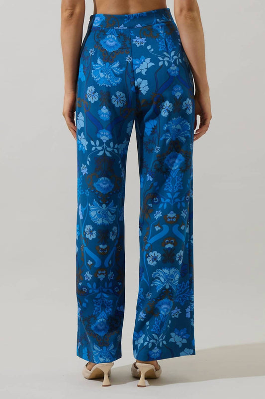 Sugarlips - Palmate Floral Pluma Wide Leg Pants
