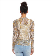 Karen Kane - Paisley Mesh Top
