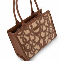 Wrangler Horseshoe Cutout Carry-All Large Tote Bag in brown - women's bag