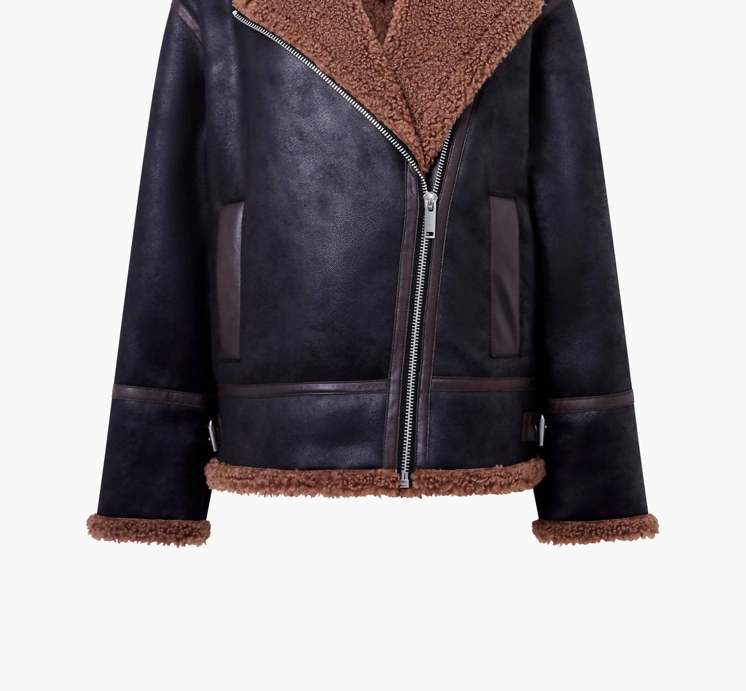 French Connection - Women's Suedette zip up jacket