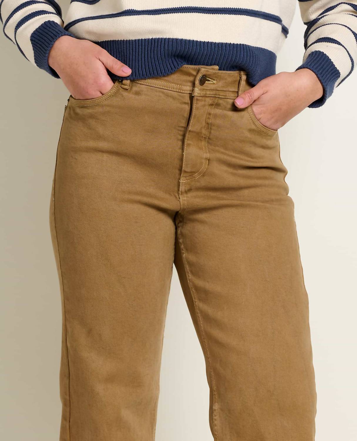 TOAD&CO Balsam Seeded Cutoff Pants in honey brown - women's pants - alternate view