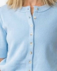 Stitch & Co. - SHORT SLEEVE BUTTON DOWN KNIT SWEATER