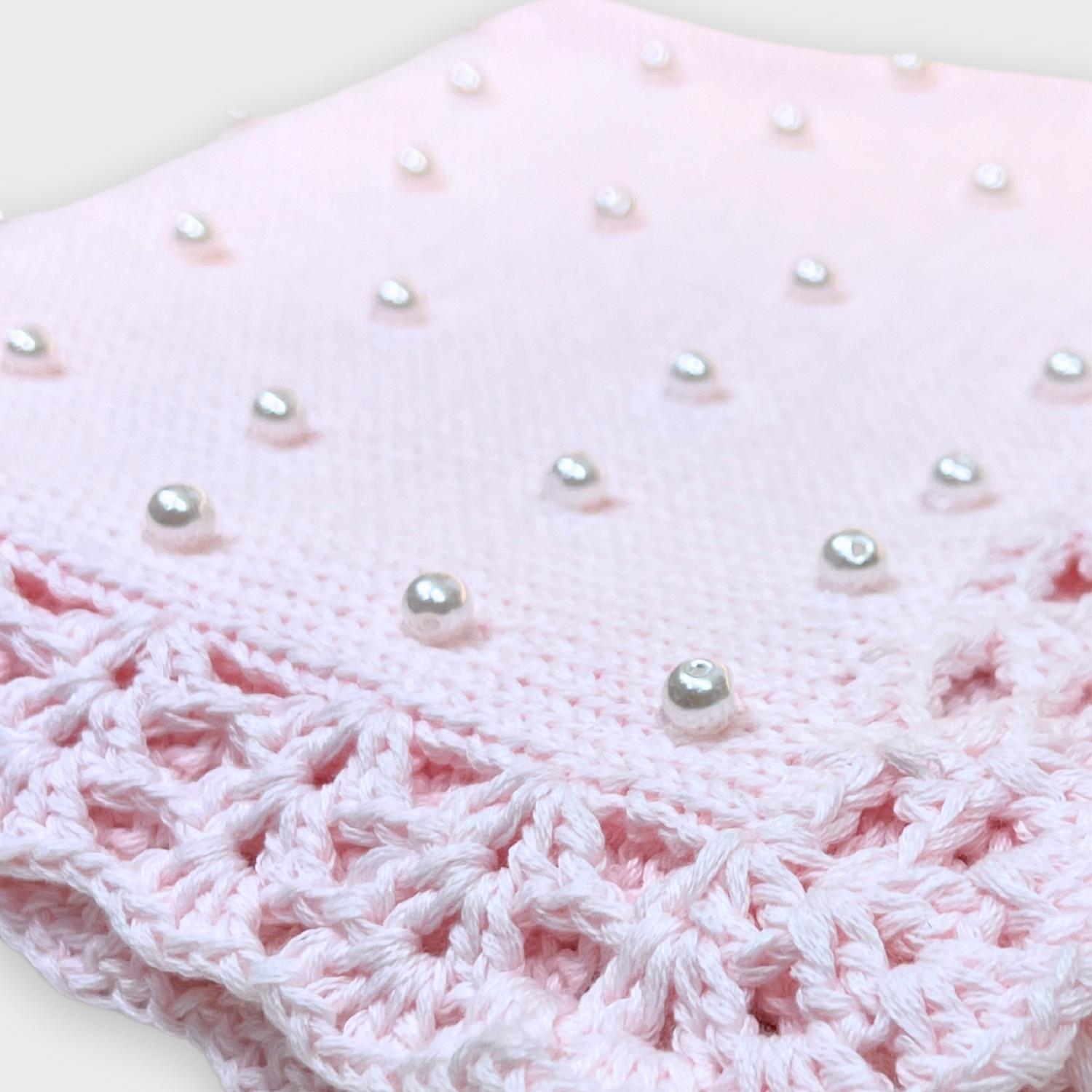 Gita - Girl's Blanket With White Pearls