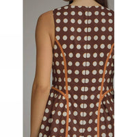 Style Usa - Polka Dot Sleeveless Midi Dress