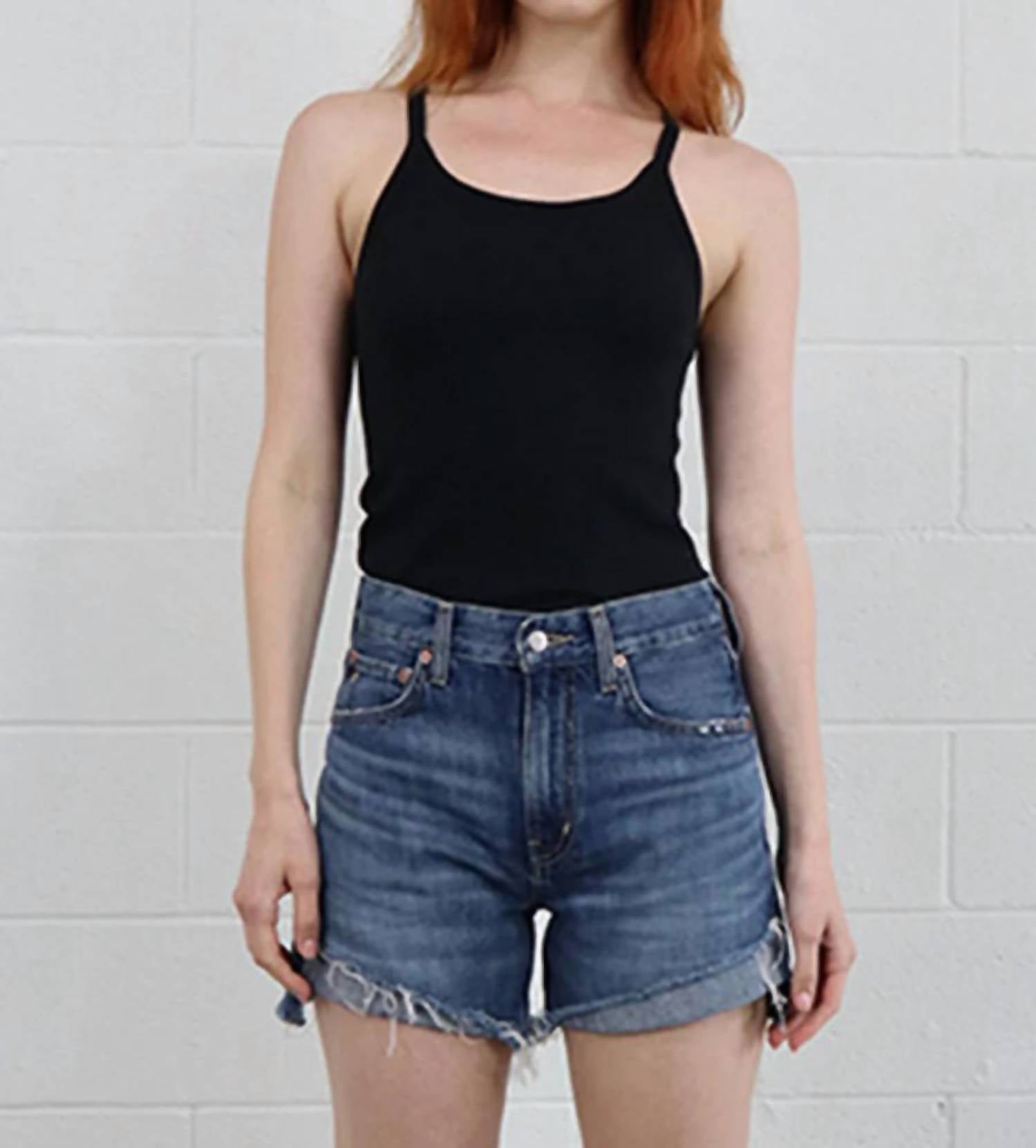 ETICA Skylar Jean Short in denim blue - women's shorts